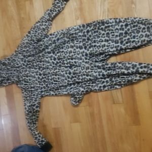 comfy pjs blue notes size large brown n gold